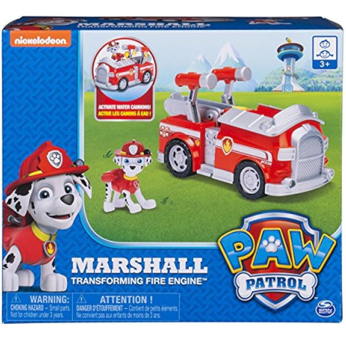 Camión De Bomberos Transformador Paw Patrol Marshall Con Cañ