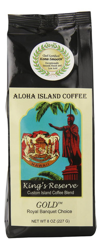 Aloha Island Coffee, Gold King Reserve Kona Hawaiian Coffee 