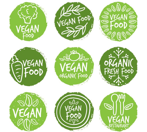 180 Etiquetas Stickers Alimentos Orgánicos Circulares 5 Cm