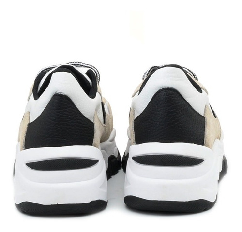 Imagen 4 de 6 de Zapatilla Urbana De Cuero Sneakers Base Deportiva Mujer