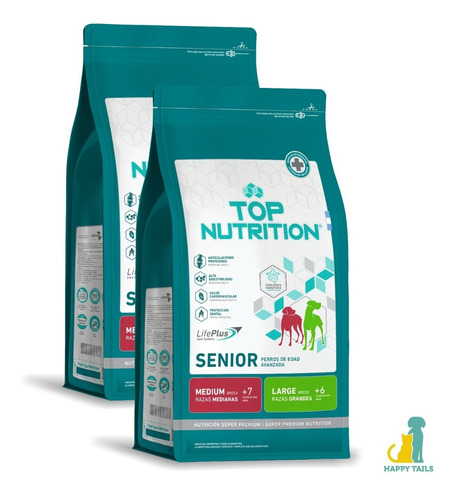 Top Nutrition Senior 2 X 15 Kg (30kg) - Envios Happy Tails