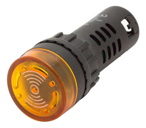 Kit X10 Zumbador Buzzer Alarma Tablero 12v 22mm Led Amarillo