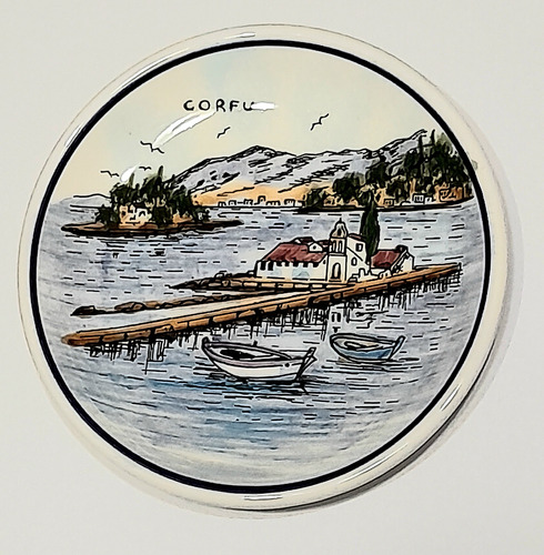 Souvenir Colgante Corfú Grecia Kérkyra Kerkira Pondikonisi