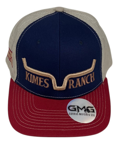Gorra Vaquera Kimes Ranch Trucker Malla Marino/beige/tinto Gabardina Unitalla Ajustable