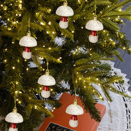 Adornos Navideños Con Forma De Hongos Irrompibles