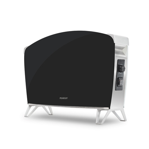 Vitroconvector Peabody Doble Vidrio 1500w Negro Pe-bvc15 P1