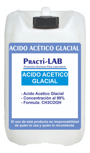 Ácido Acético Glacial Galón 4 Litros - 99%