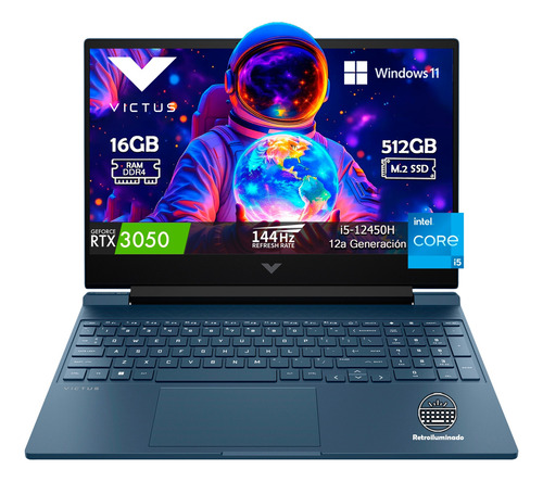 Laptop Hp Victus Gamer Core I5-12450h 512gb 16gb Ram Rtx3050