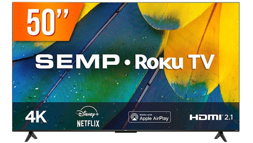 Smart Tv Led 50 Rk8600 4k Uhd Hdr Wifi Dual Band Semp Roku
