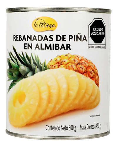  Piña Rebanadas En Almíbar La Pasiega 800g