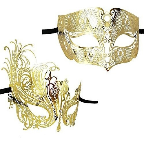 Xvevina Masquerade Mask For Couples Venetian Party Prom Ball