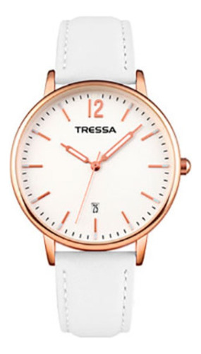 Reloj Unisex Tressa Mary Malla De Cuero Con Calendario C