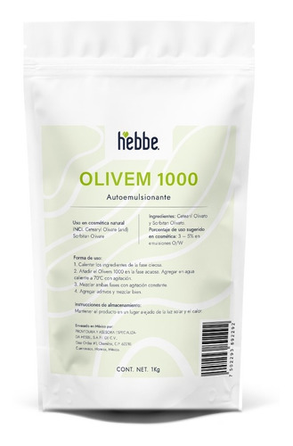 Olivem 1000, 3kg Autoemulsificante Cosmética Natural Cosmos