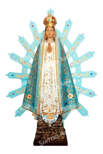 Estatua Virgen De Luján - 80 Cm - Decorada 