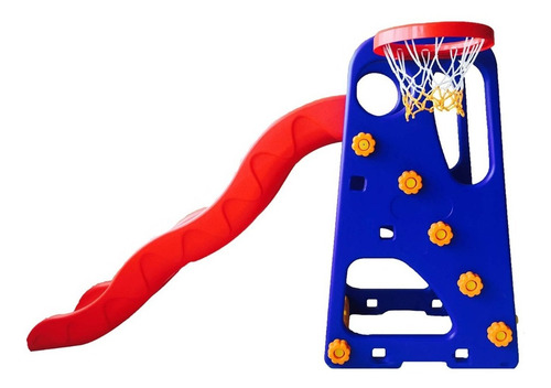 Resbaladera Tobogán Resbalin Para Niños Niñas Con Aro Basket