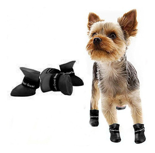 Calzado Para Perros Zapatos Tipo Botica Silicona Impermeable