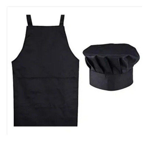 Delantal Con Gorro Para Cheff Cocinero En Gabardina 