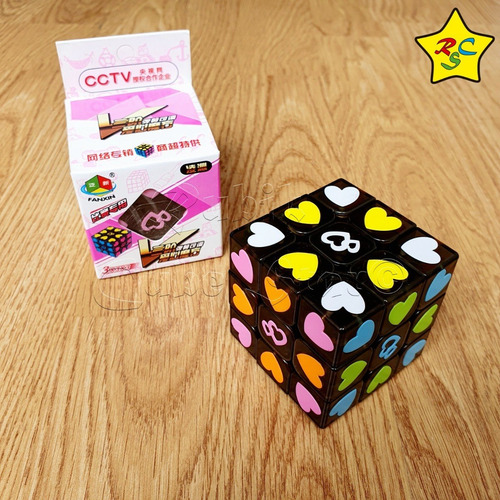 Cubo Rubik 3x3 Corazones Fanxin Candy Color Tiled Speed Cube