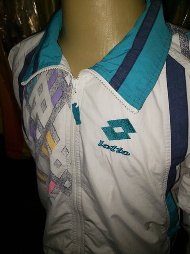 Jaqueta Lotto Branca Antiga Anos 90