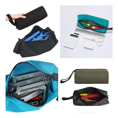 Bolsa De Herramientas Con Cremallera De Lona Resistente, Bol