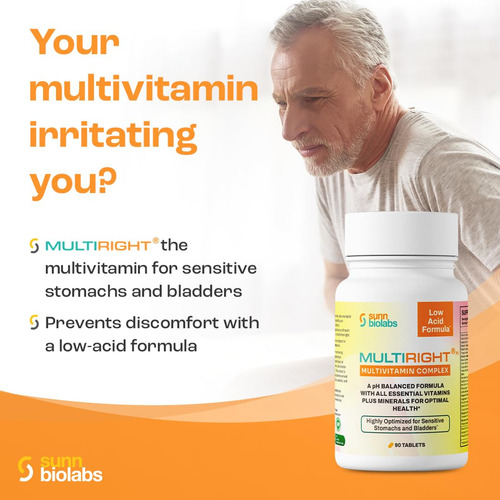 Multiright Multivitaminas Bajas En Ácido 90 Tabletas