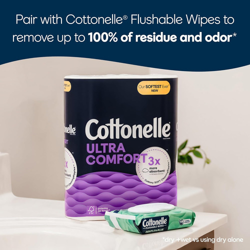 Papel Higiénico Cottonelle Ultra Comfort, 9 Mega Rollos (...