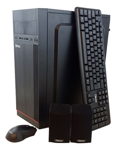 Kit Gabinete Pc Con Fuente Teclado Mouse Parlantes Dinax 002