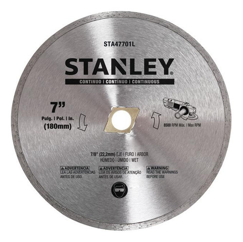 Disco Diamantado Stanley Sta47700l Turbo 7 180 Mm Color Acero