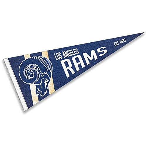 Los Angeles Rams Throwback Vintage Retro Pennant Flag