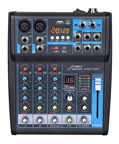 Audio2000 S Amx7321 Mezclador Profesional De Cuatro Canales 