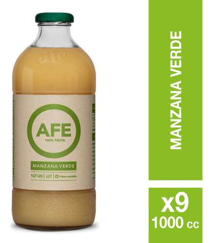 Jugo Botella Afe Manzana Verde 9x1000 Cc