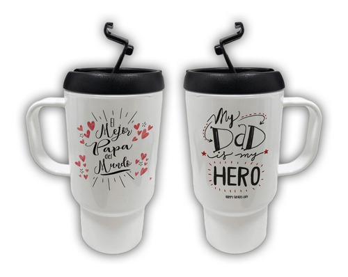 Jarro Térmico Con Tapa Personalizado - Frases