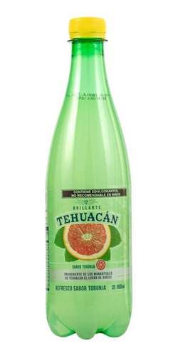 12 Pack Refresco Toronja Brillante Tehuacan 600 Ml