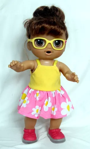 Roupa P/ Boneca Baby Alive Vestido E Calcinha Neia Azevedo