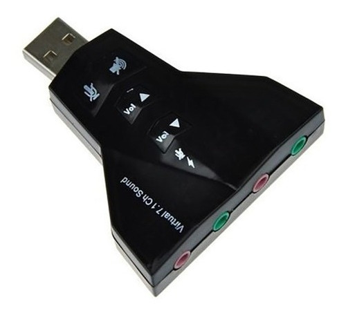 Puntotecno - Tarjeta Sonido 7.1 Adaptador Usb Audio Doble