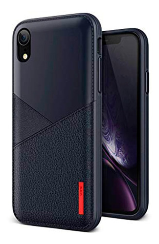 Funda Vrs Leather Fit Label Para iPhone XS Max Tpu Case Prem