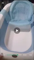 Comprar Bañera Plegable Para Bebé Con Termómetro Y Cojín Anatómico