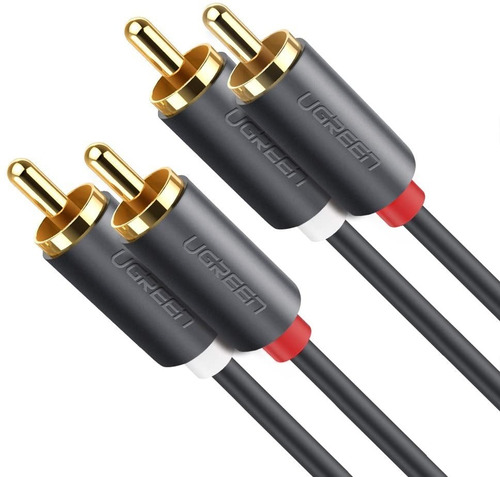 Imagen 1 de 7 de Cable Audio 2rca A 2rca Ugreen Alta Calidad Sonido 2m