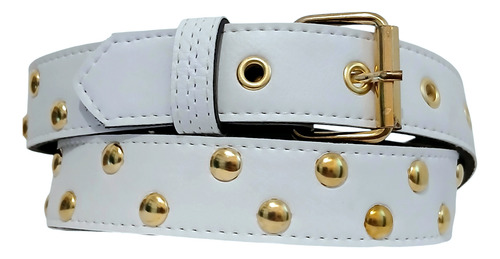 Cinto Rolo Equinox Moda Mujer Sintético Plateado 3 Cm