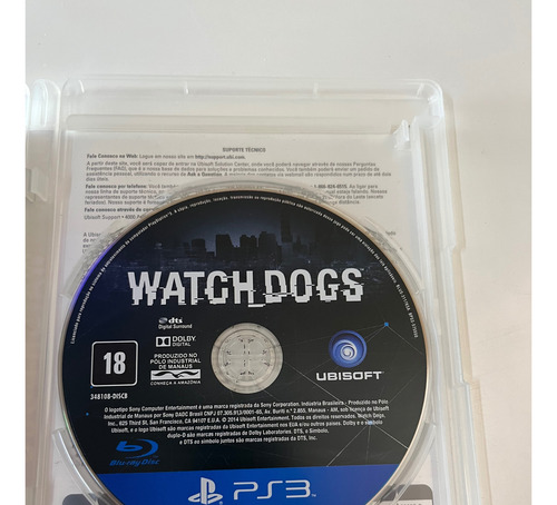 Watch_dogs Standard Edition Ubisoft Ps3 Físico (Recondicionado)