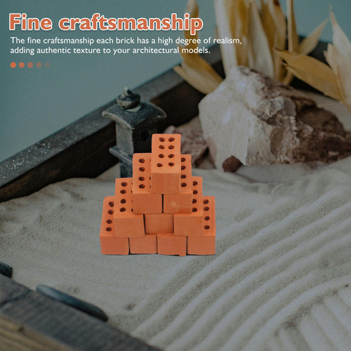 50 Piezas De Ladrillos En Miniatura: Casas De Bricolaje Con