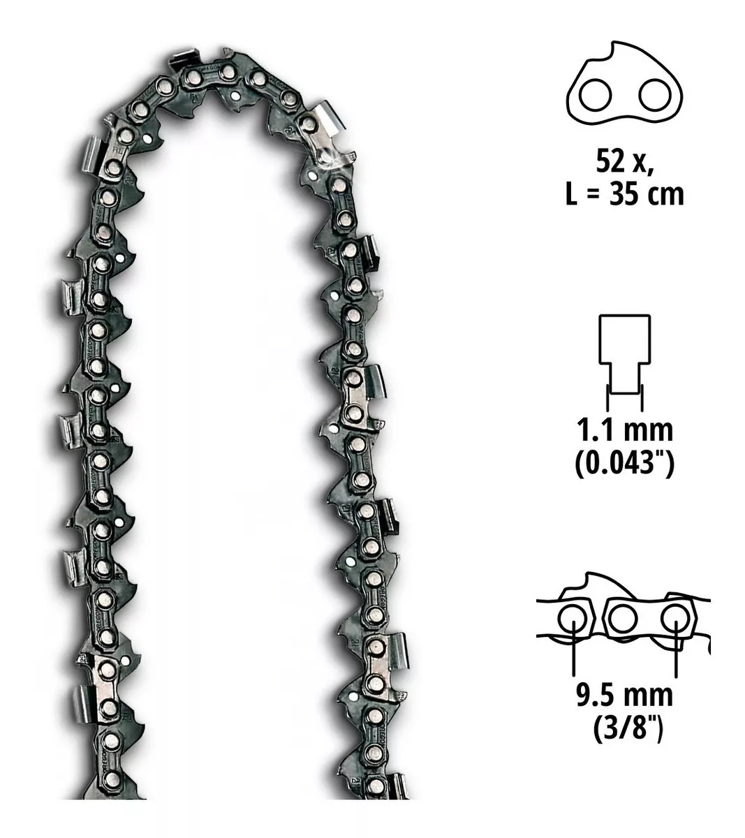 Primera imagen para búsqueda de cadena motosierra 36 dientes