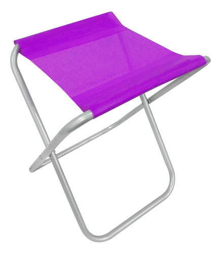 Banquito Tijera Plegable Camping Banqueta Liviano Posta 402 Color Violeta