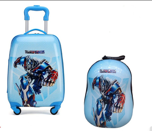 Combo Maleta Y Morral Transformers Niños