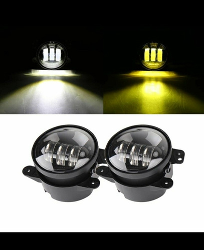 Faros Niebla Led Bicolor Ambar Mas Blancos 3 Lupas Por Faro (Reacondicionado)