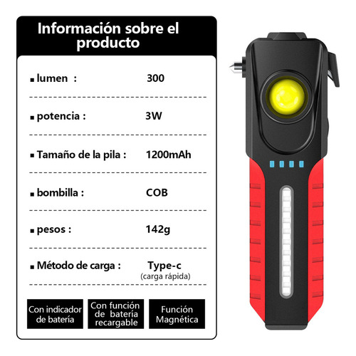 Xing Linterna Táctica Lampara Led Recargable De Mano