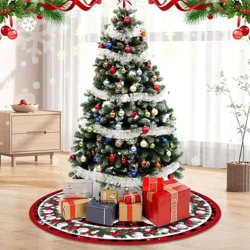 Alfombra Decorativa De 90 Cm Con Forma De Árbol De Navidad