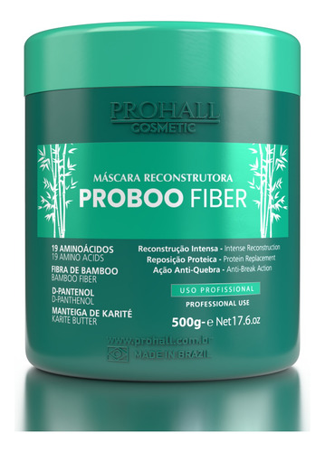 Máscara Reconstrutora Vegana Proboo Fiber Prohall 500g