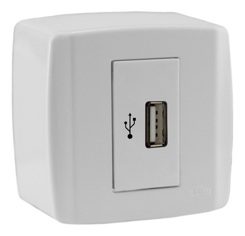 Usb 2.a Ilumi Box Linha Sobrepor Slim Cor Branco