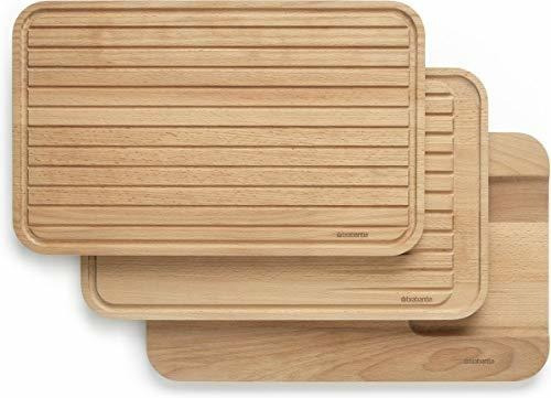 Brabantia 3 Piece Wooden Chopping Board Set (beech Wood) Mul